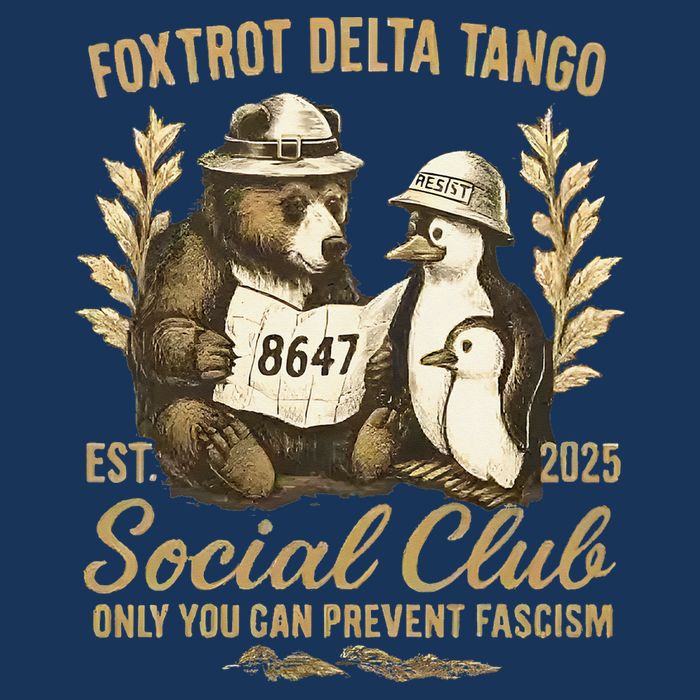 Penguin Bear Foxtrots Delta Tangos Activism Against Tariffs Infant Baby Jersey Bodysuit