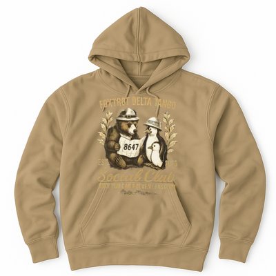 Penguin Bear Foxtrots Delta Tangos Activism Against Tariffs Hoodie