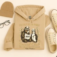 Penguin Bear Foxtrots Delta Tangos Activism Against Tariffs Hoodie