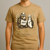 Penguin Bear Foxtrots Delta Tangos Activism Against Tariffs T-Shirt
