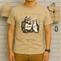 Penguin Bear Foxtrots Delta Tangos Activism Against Tariffs T-Shirt