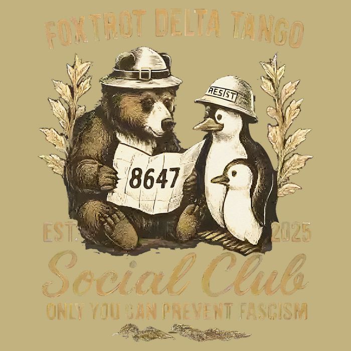 Penguin Bear Foxtrots Delta Tangos Activism Against Tariffs Magnet