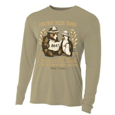 Penguin Bear Foxtrots Delta Tangos Activism Against Tariffs Cooling Performance Long Sleeve Crew