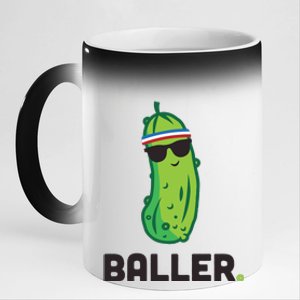 Pickle Baller Funny Pickleball 11oz Black Color Changing Mug