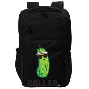 Pickle Baller Funny Pickleball Impact Tech Backpack