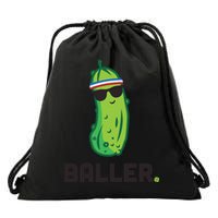 Pickle Baller Funny Pickleball Drawstring Bag