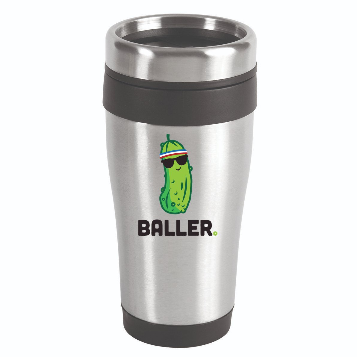Pickle Baller Funny Pickleball 16oz Travel Tumbler