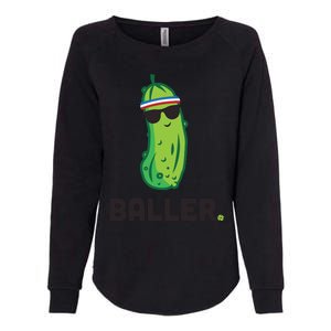 Pickle Baller Funny Pickleball Womens California Wash Sweatshirt