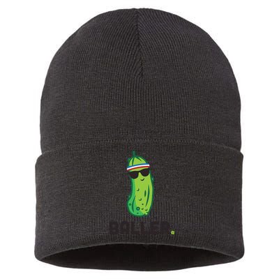 Pickle Baller Funny Pickleball Sustainable Knit Beanie