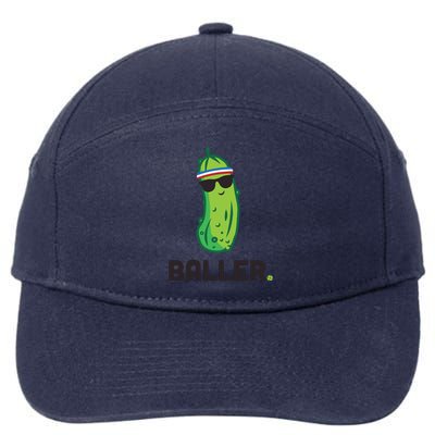 Pickle Baller Funny Pickleball 7-Panel Snapback Hat