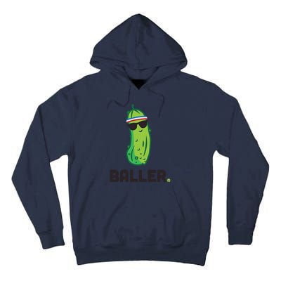 Pickle Baller Funny Pickleball Tall Hoodie