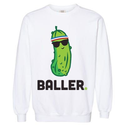Pickle Baller Funny Pickleball Garment-Dyed Sweatshirt