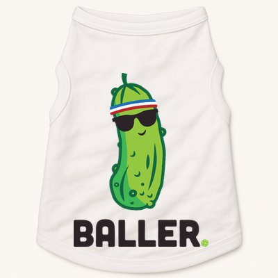 Pickle Baller Funny Pickleball Doggie Tank