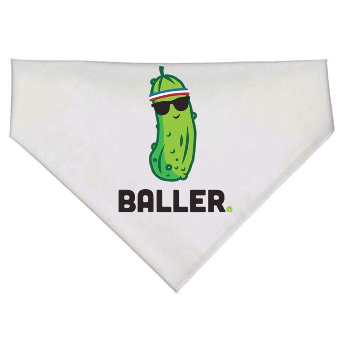 Pickle Baller Funny Pickleball USA-Made Doggie Bandana