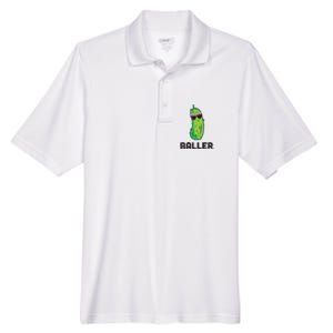 Pickle Baller Funny Pickleball Men's Origin Performance Pique Polo