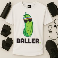 Pickle Baller Funny Pickleball Performance Shirt