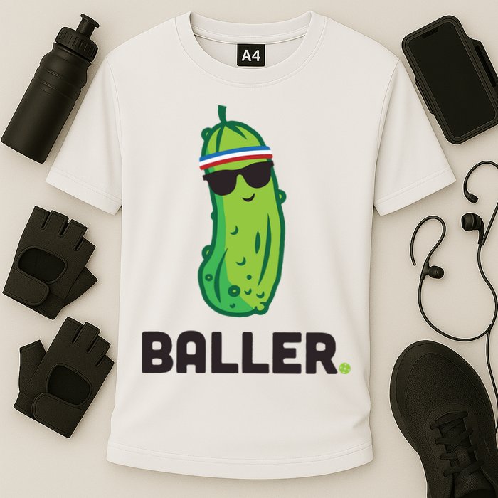 Pickle Baller Funny Pickleball Performance Shirt
