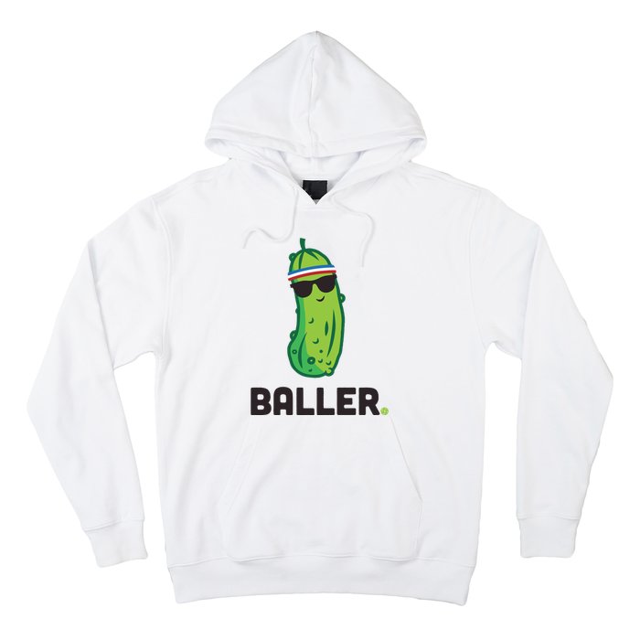 Pickle Baller Funny Pickleball Hoodie