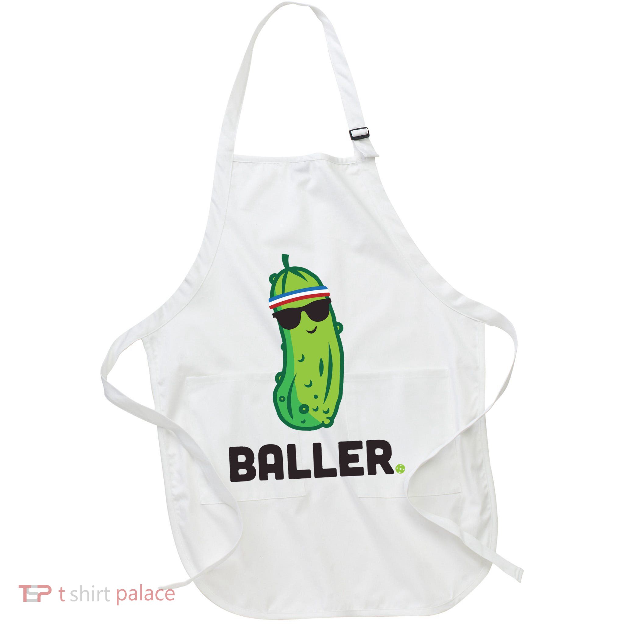 Pickle Baller Funny Pickleball Apron