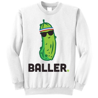 Pickle Baller Funny Pickleball Sweatshirt