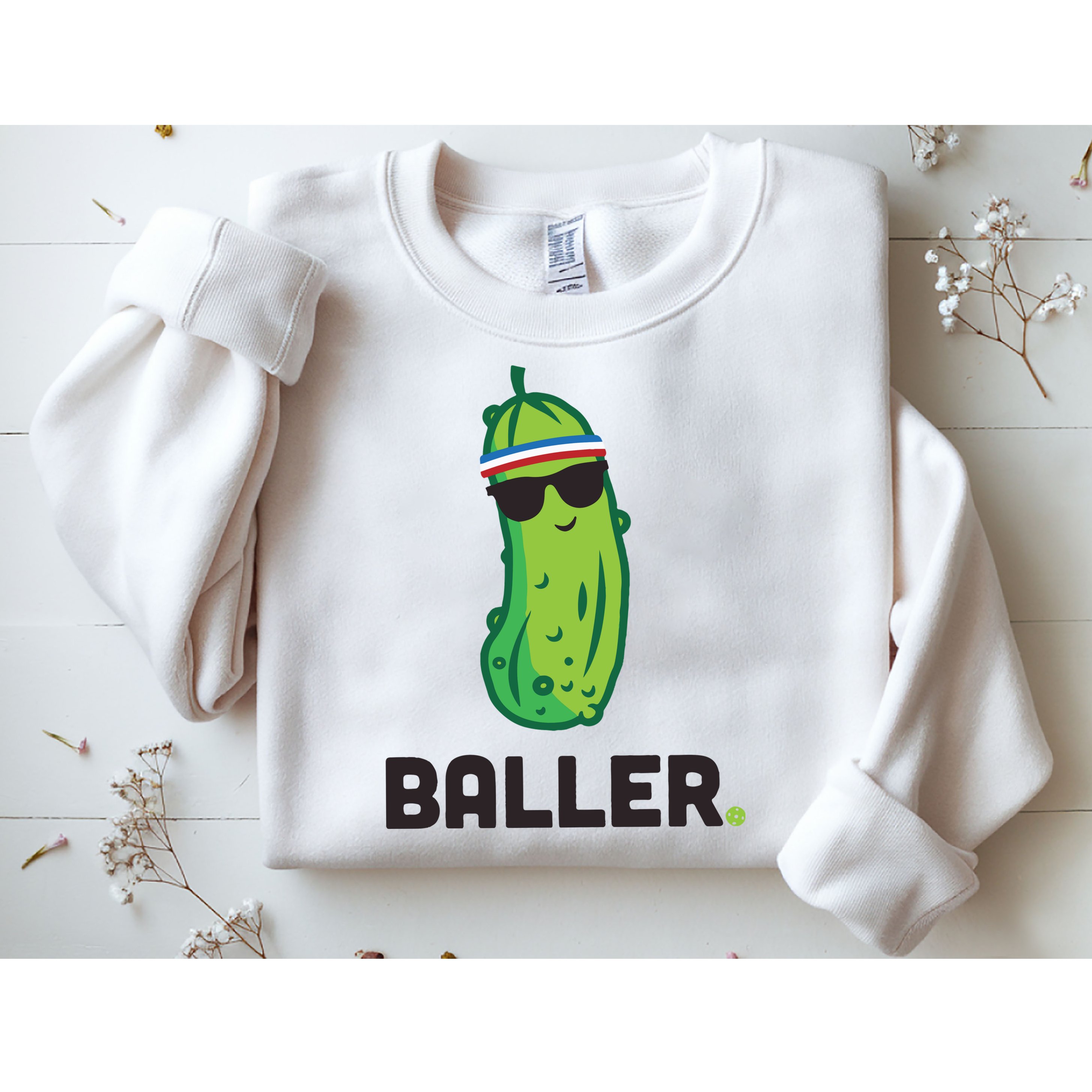 Pickle Baller Funny Pickleball Sweatshirt