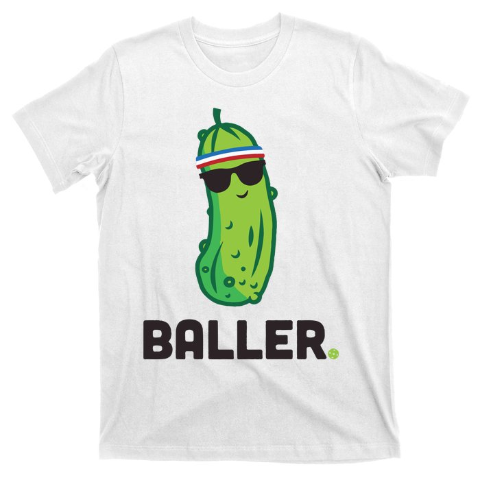 Pickle Baller Funny Pickleball T-Shirt