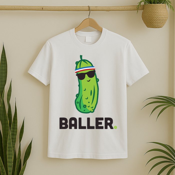 Pickle Baller Funny Pickleball T-Shirt