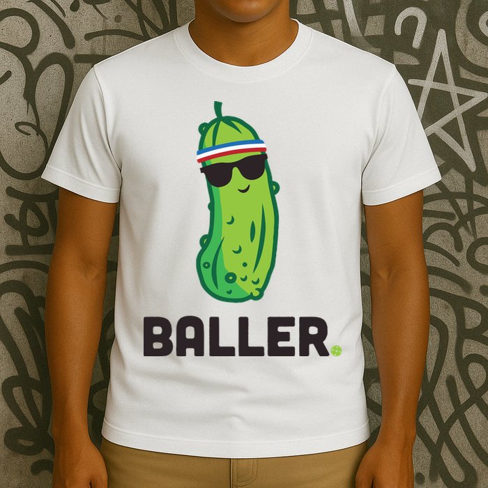 Pickle Baller Funny Pickleball T-Shirt