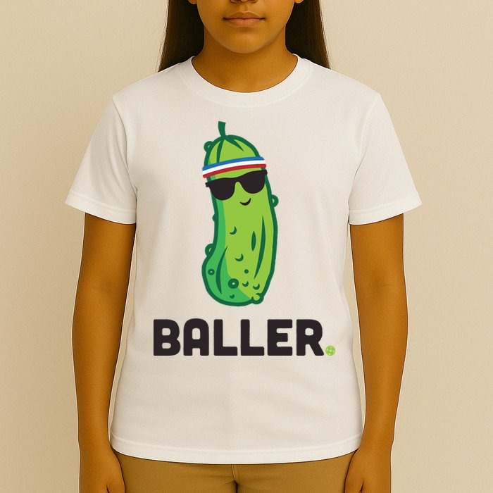 Pickle Baller Funny Pickleball T-Shirt