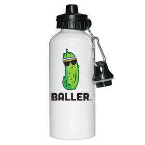 Pickle Baller Funny Pickleball Aluminum Water Bottle