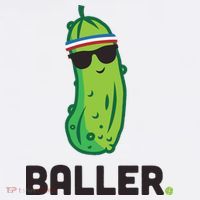 Pickle Baller Funny Pickleball Button
