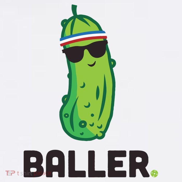 Pickle Baller Funny Pickleball Button