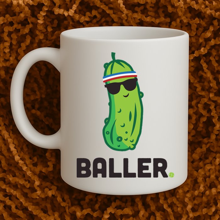 Pickle Baller Funny Pickleball Mug