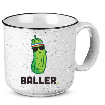 Pickle Baller Funny Pickleball 15oz Campfire Ceramic Mug