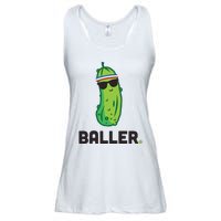 Pickle Baller Funny Pickleball Ladies Essential Flowy Tank