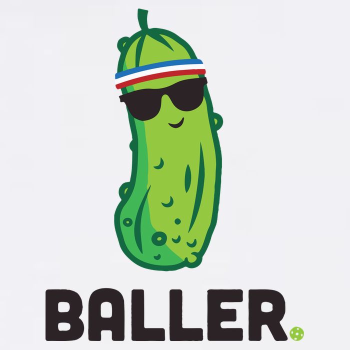 Pickle Baller Funny Pickleball Polo