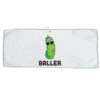 Pickle Baller Funny Pickleball Large Microfiber Waffle Golf Towel