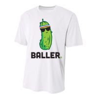 Pickle Baller Funny Pickleball Performance Sprint T-Shirt