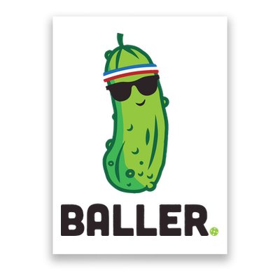 Pickle Baller Funny Pickleball Poster