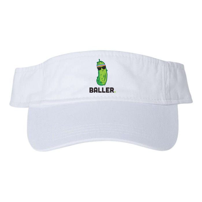 Pickle Baller Funny Pickleball Valucap Bio-Washed Visor