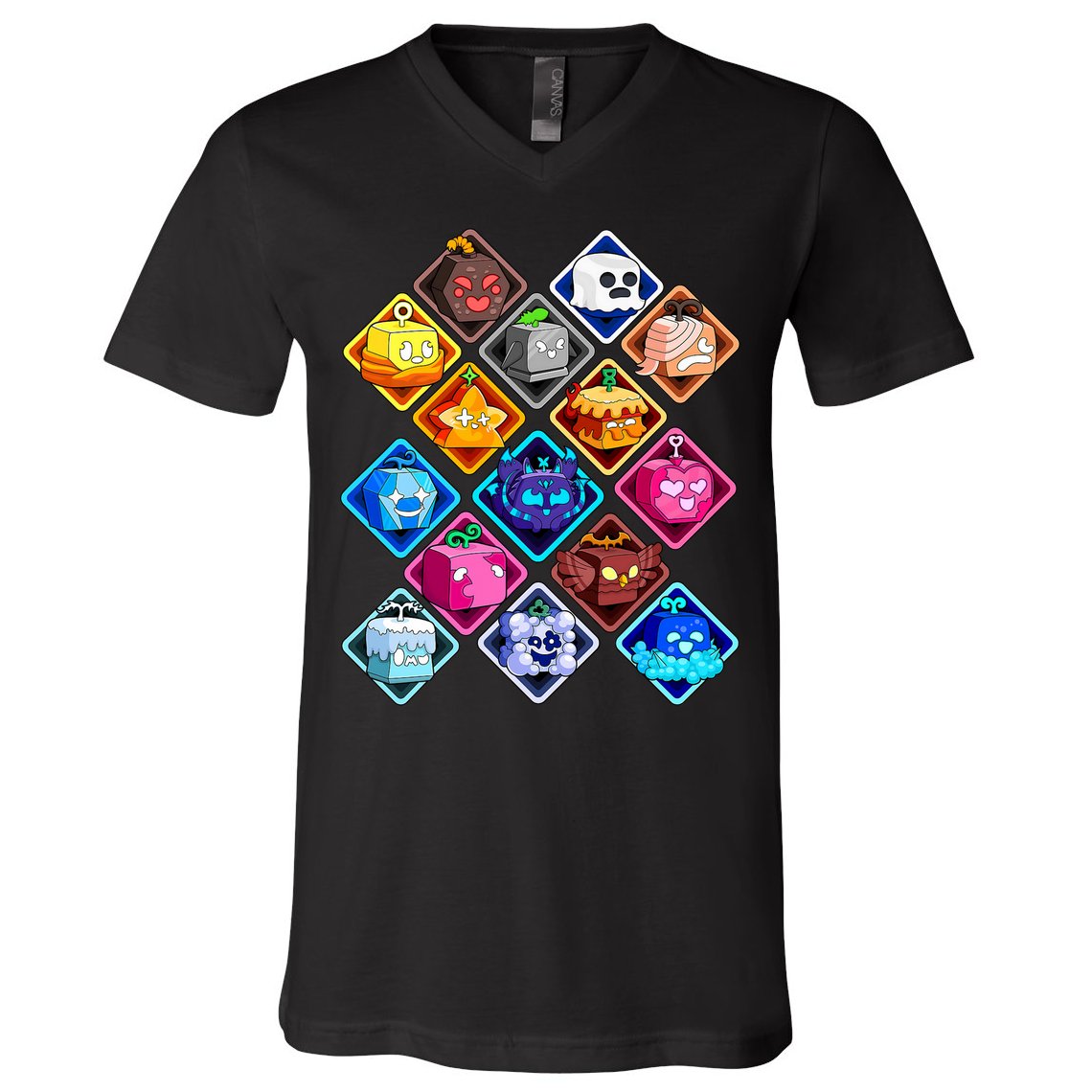 Plush Blox Fruit Costume  V-Neck T-Shirt