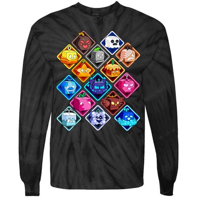 Plush Blox Fruit Costume  Tie-Dye Long Sleeve Shirt