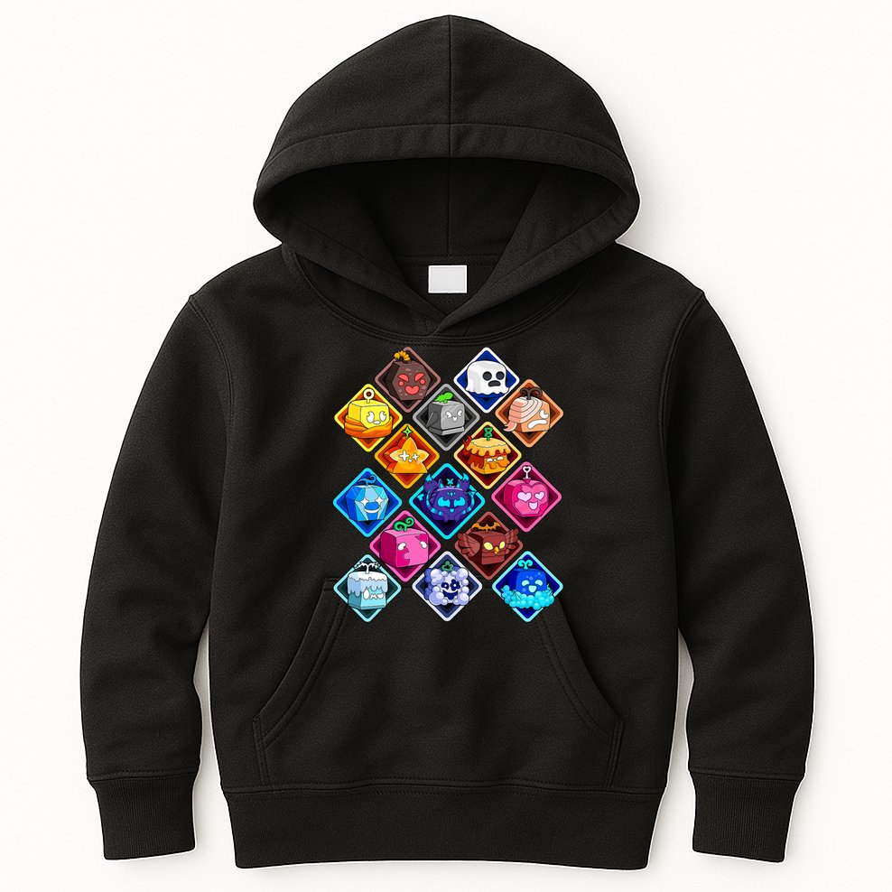 Plush Blox Fruit Costume  Kids Hoodie