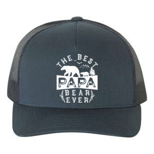 Papa Bear Funny Gift With Cub Dad Christmas Birthday Gift Yupoong Adult 5-Panel Trucker Hat