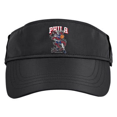 Philadelphia Basketball For The Love Of P.h.i.l.l.y Adult Drive Performance Visor