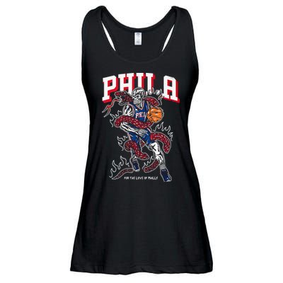 Philadelphia Basketball For The Love Of P.h.i.l.l.y Ladies Essential Flowy Tank