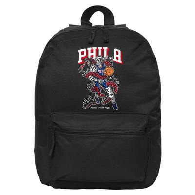 Philadelphia Basketball For The Love Of P.h.i.l.l.y 16 in Basic Backpack