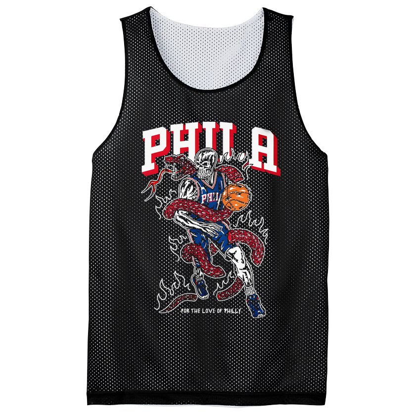 Philadelphia Basketball For The Love Of P.h.i.l.l.y Mesh Reversible Basketball Jersey Tank