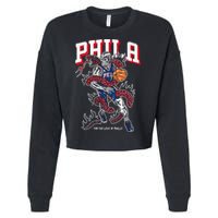 Philadelphia Basketball For The Love Of P.h.i.l.l.y Cropped Pullover Crew