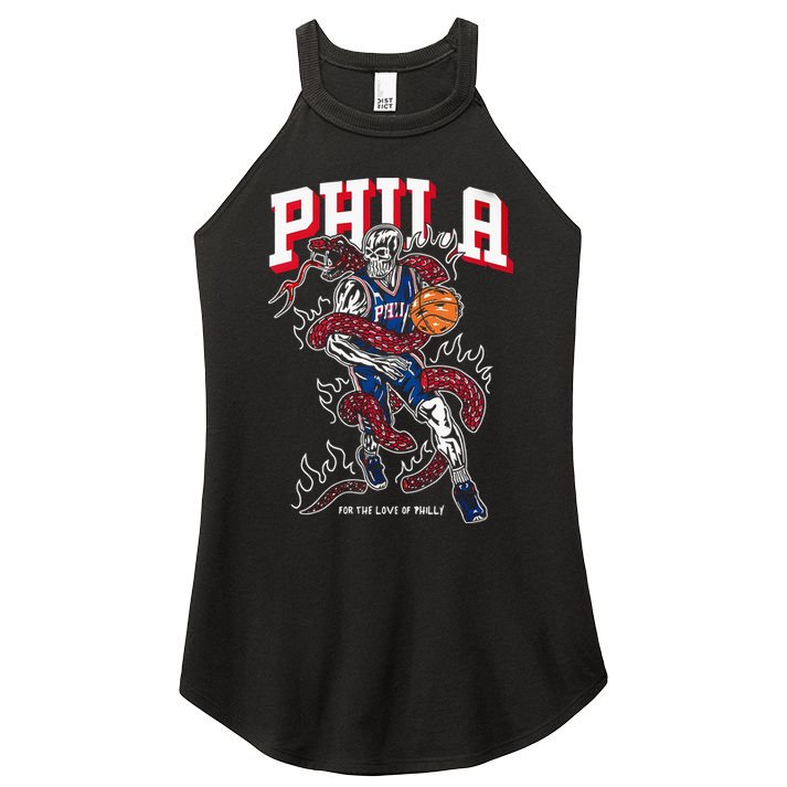 Philadelphia Basketball For The Love Of P.h.i.l.l.y Women's Perfect Tri Rocker Tank